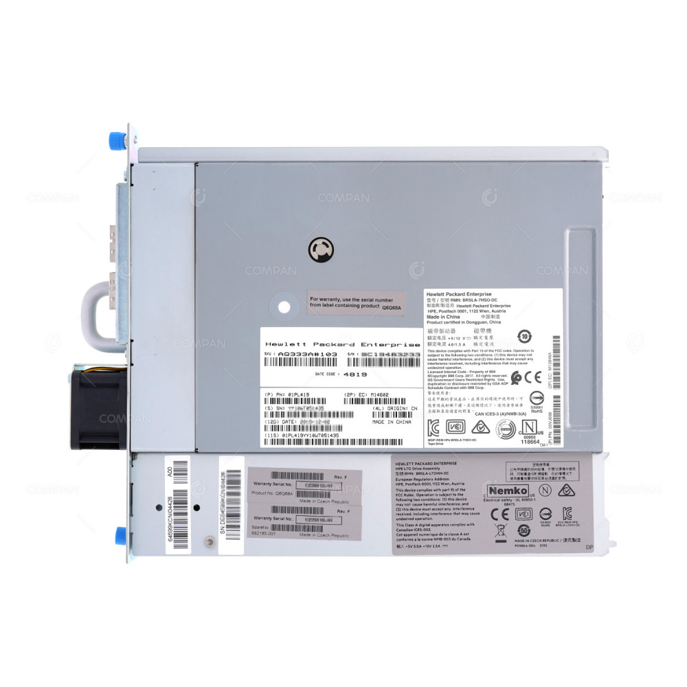 882185-001  HP LTO8 ULTRIUM HH SAS 6GB TAPE DRIVE FOR HPE STOREEVER MSL3040